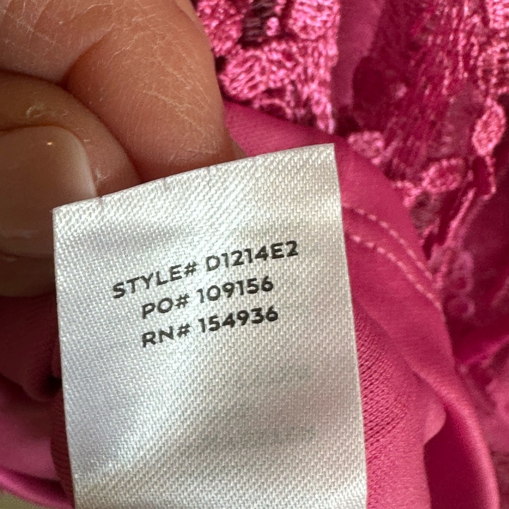A7 - 377 Lulus hot pink lace up fringe mini dress size medium NWT - Picture 15 of 15